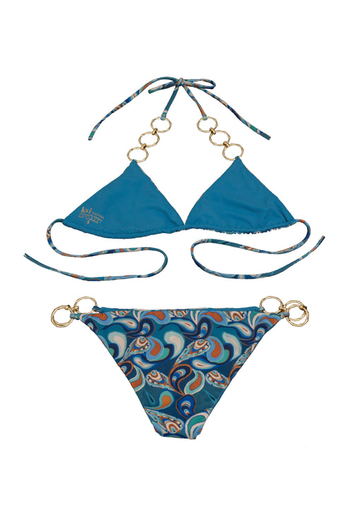 Paisley  Blue Bikini