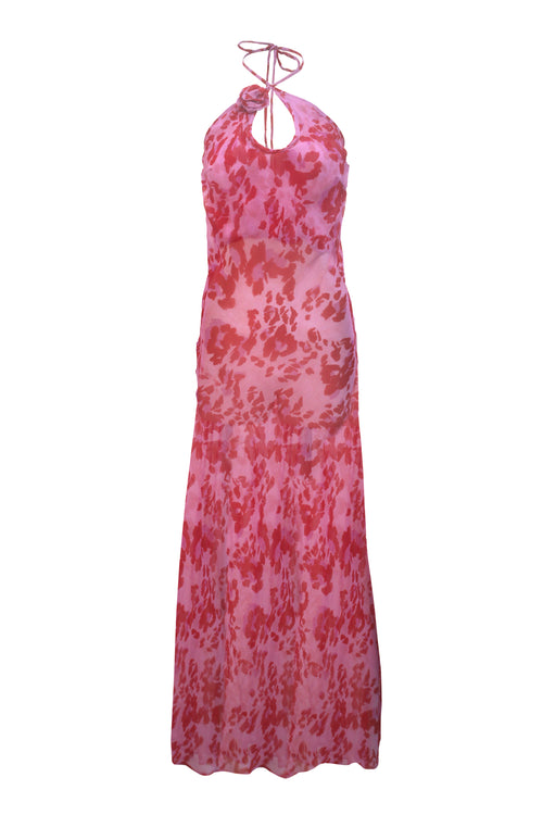Pink Leo Rosette Dress