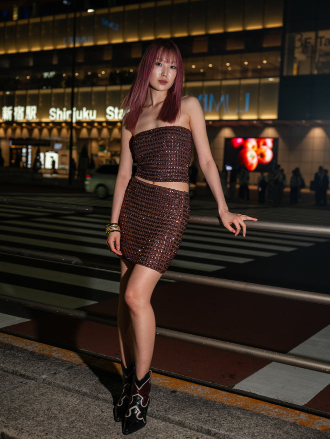 Skirt Jewels espresso