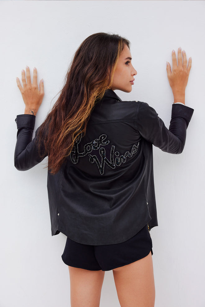 Leather shirt love wins