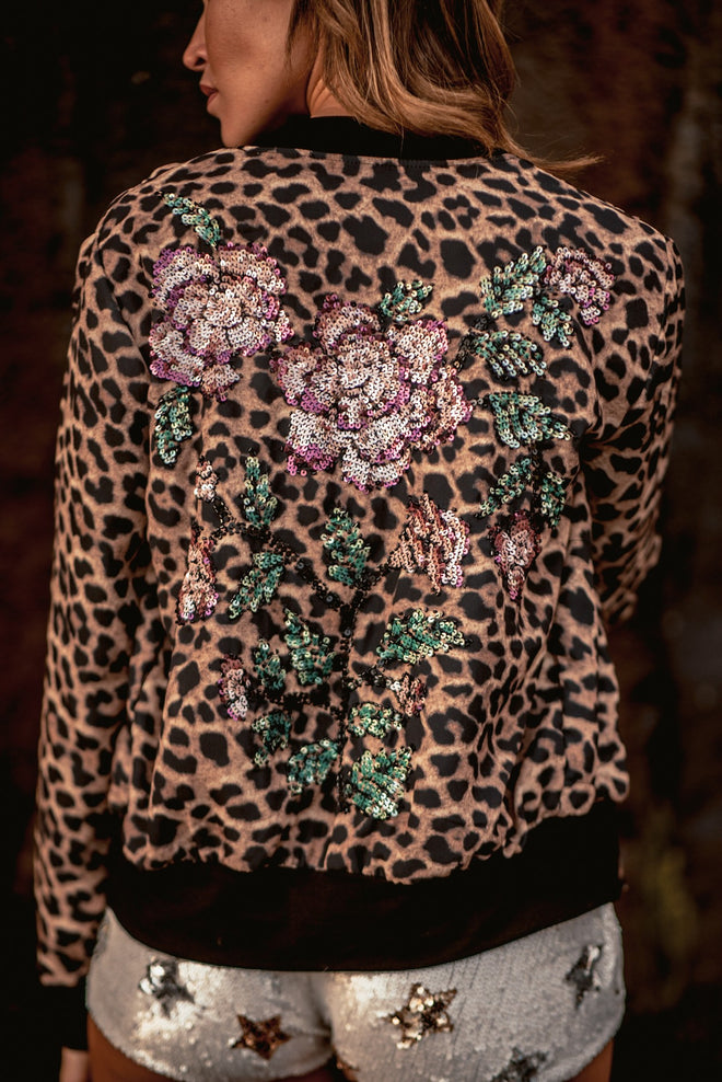 Bomber Roses Animal print
