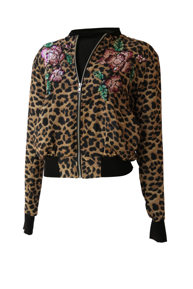 Bomber Roses Animal print
