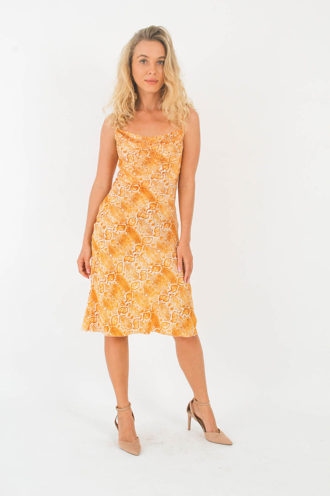 Dress Gold Animal Print