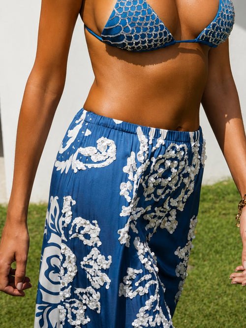 Long skirt garden Royal blue