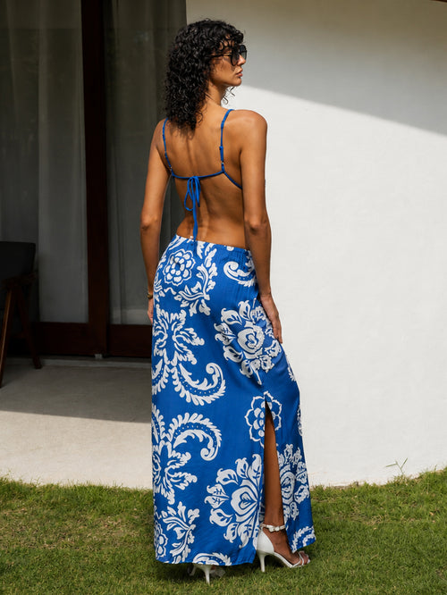 Long skirt garden Royal blue