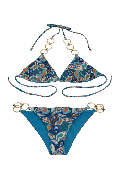 Paisley  Blue Bikini
