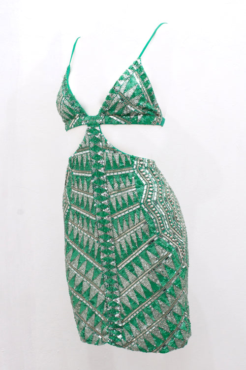 green vegas dress Las Vegas Chic