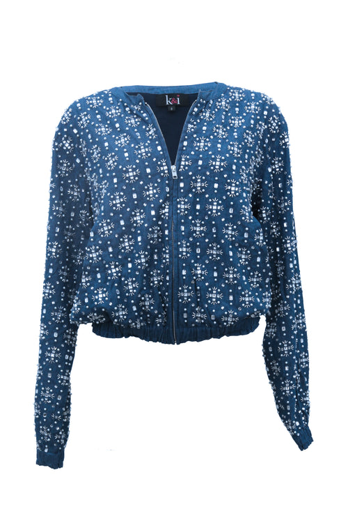 Jacket Denim Pearls
