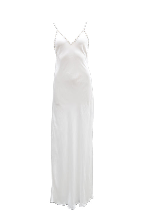 Diamante Slip Dress White