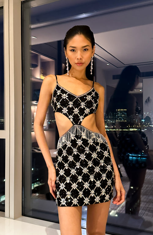 Jewel Cut Out Dress K & I Jewel Cut Out Dress K & I