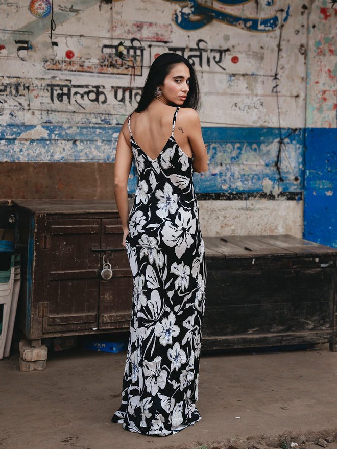 Hibiscus Long slip dress