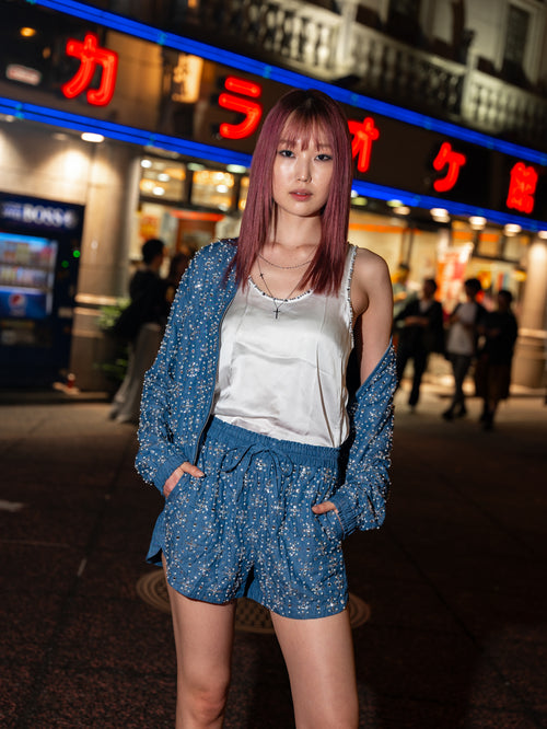 Jacket Denim Pearls