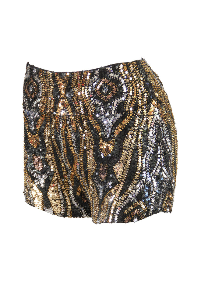 Shorts Black animal print